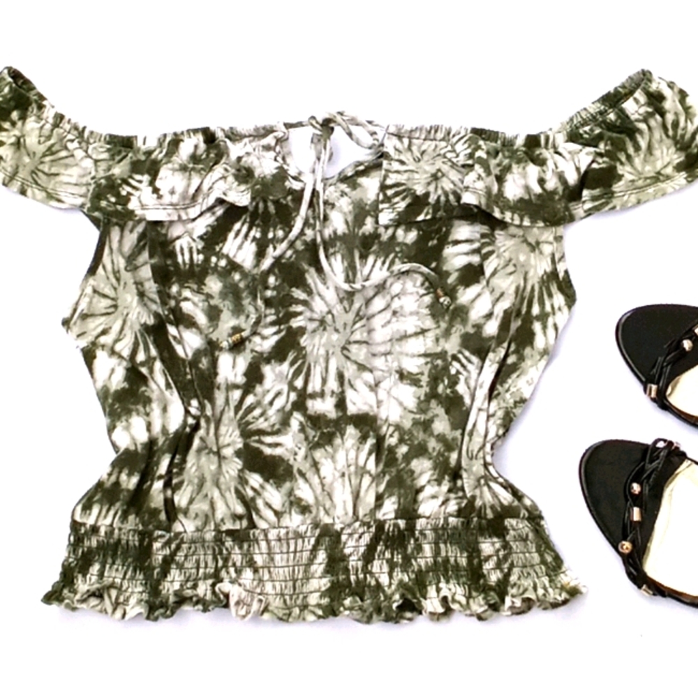 Bows & Spikes Off Shoulder Top